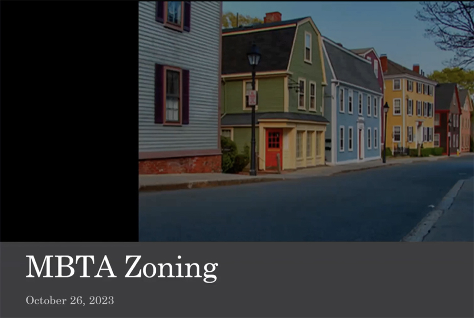 MBTA Zoning Community Meeting October 26, 2023