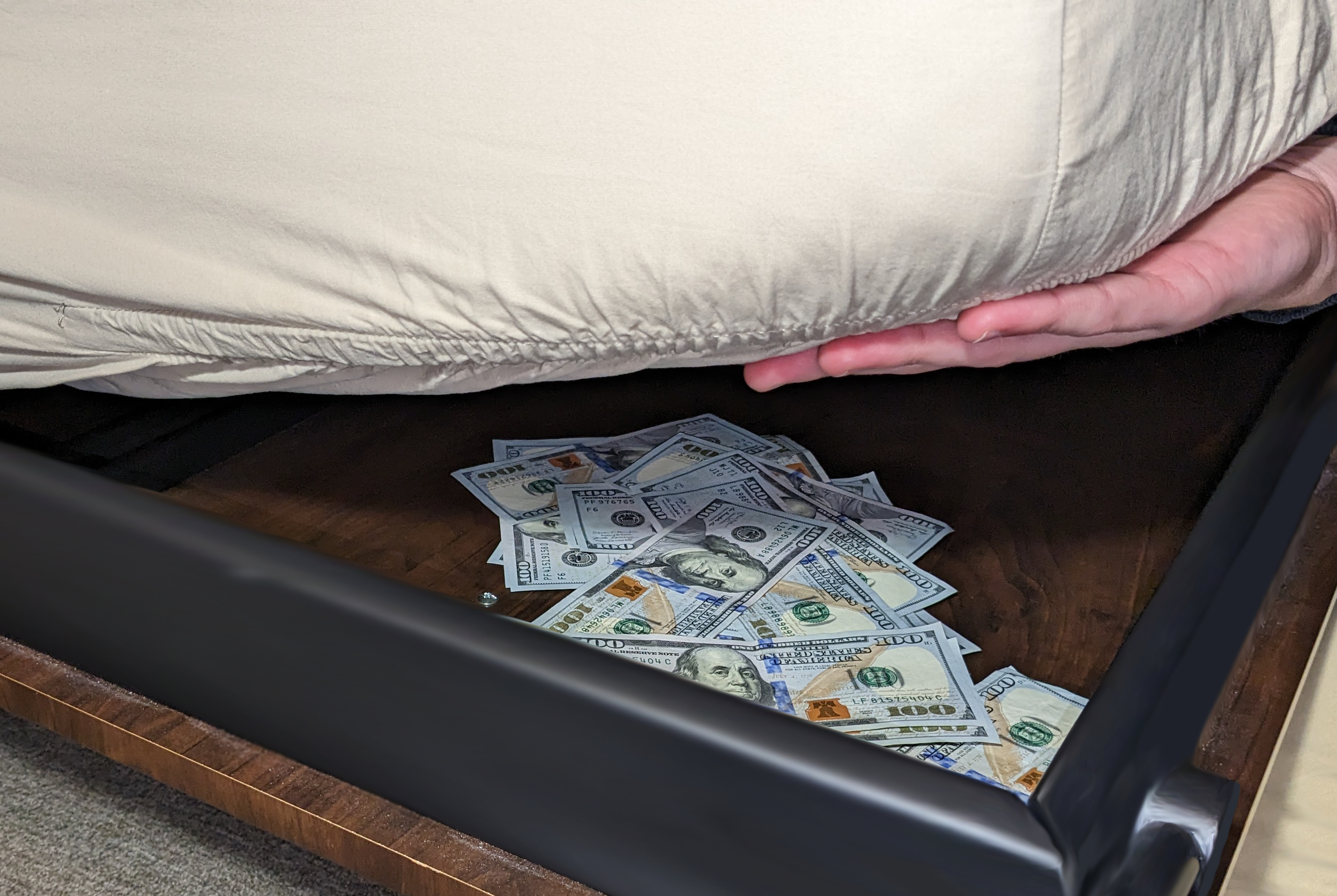 Tax Money under Mattress in Marblehead