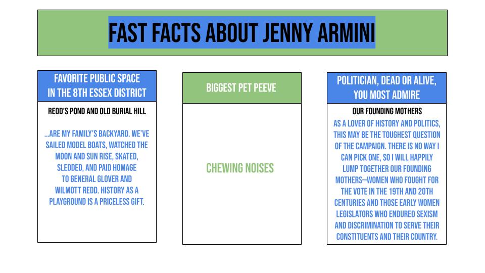 Jenny Armini Questions