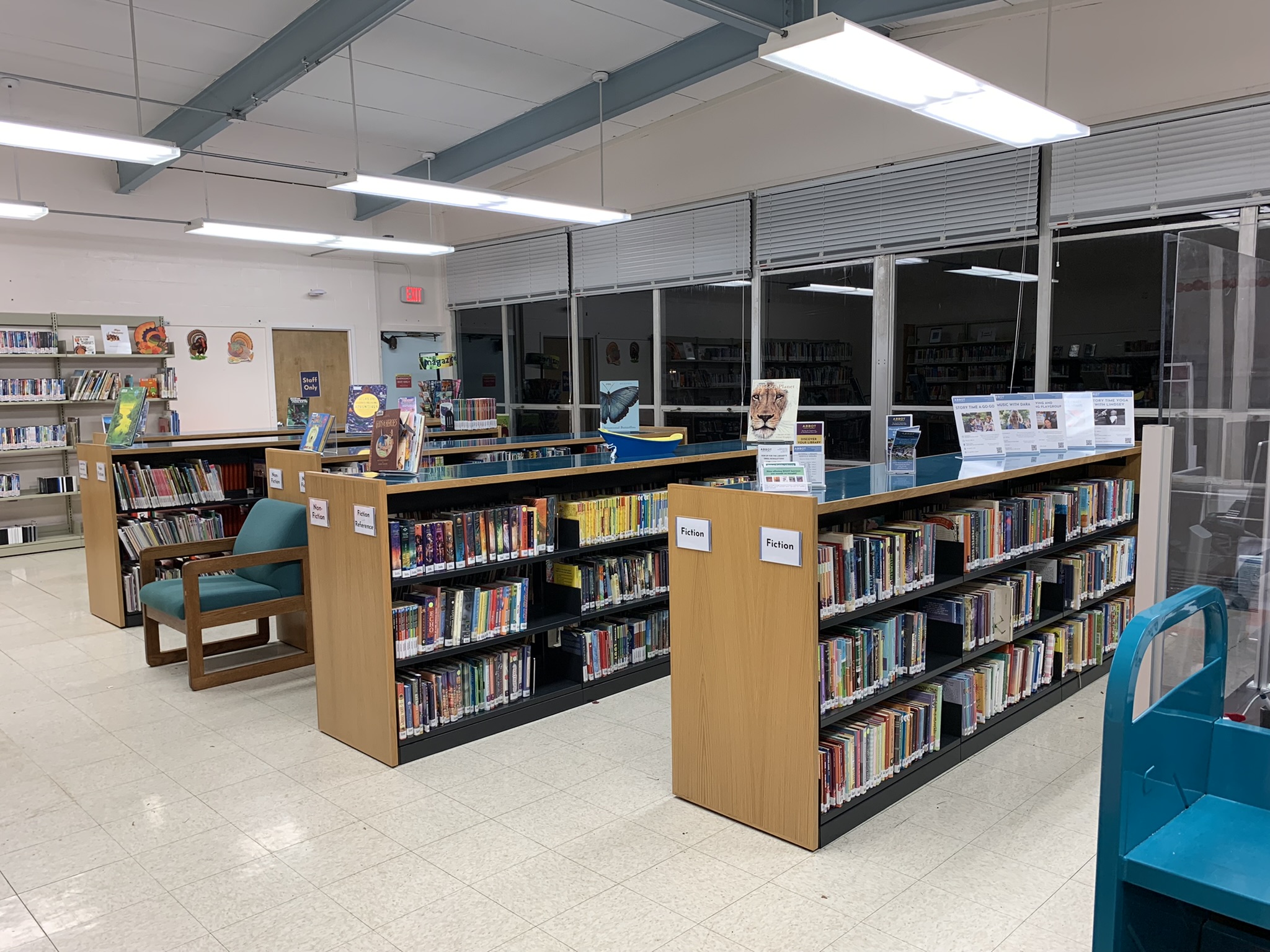 Bookshelves, Abbot Public Library