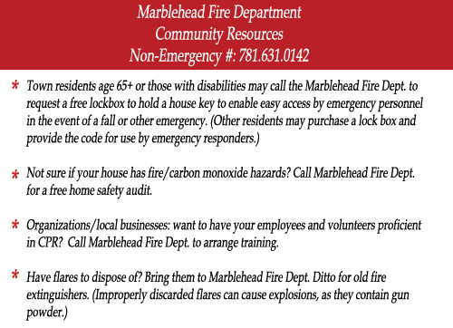Marblehead Fire Department Resources